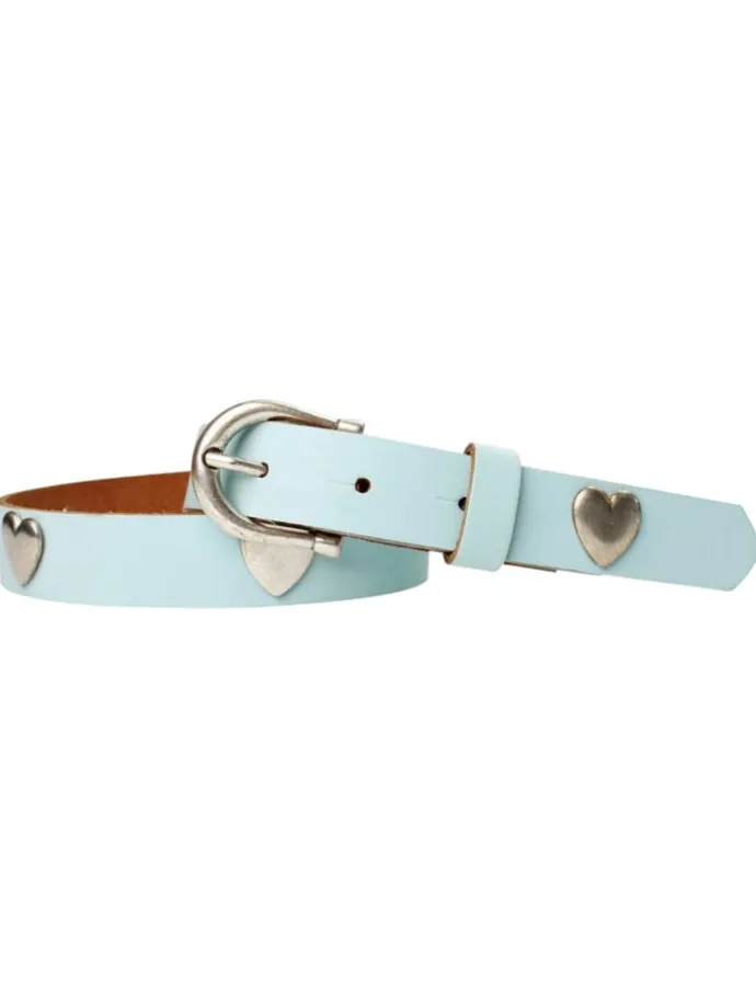 Ledergürtel in Aqua