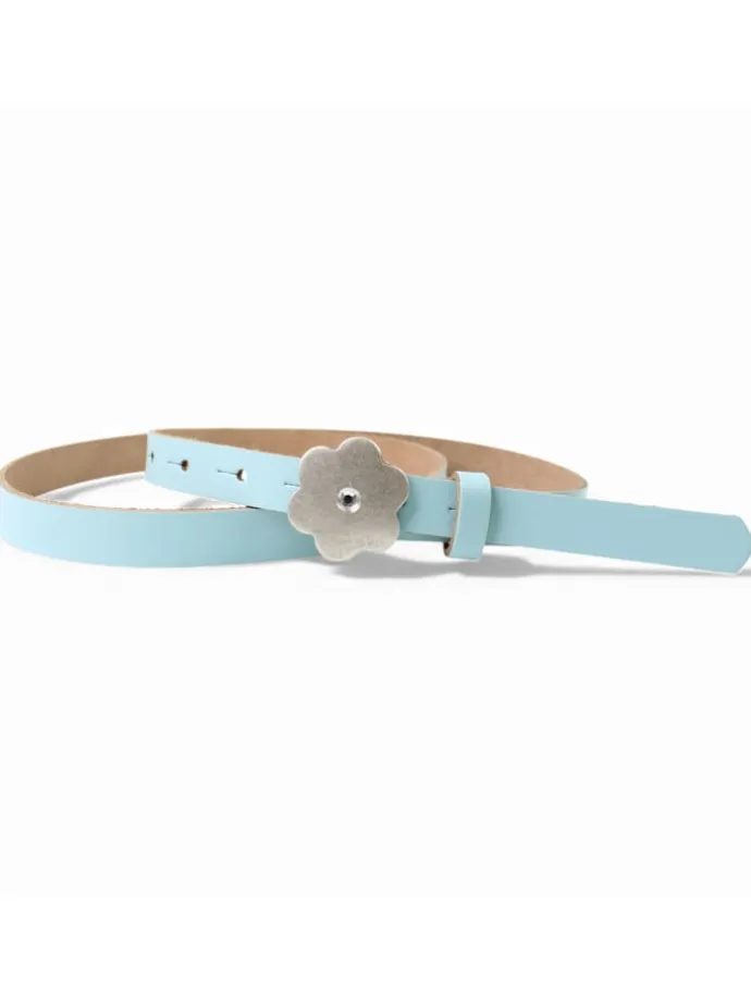 Ledergürtel in Aqua