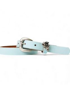 Ledergürtel in Aqua