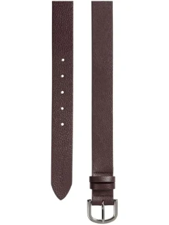 Leder-Gürtel in Aubergine