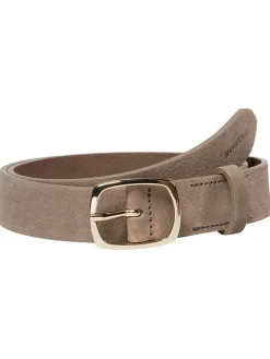 Leder-Gürtel in Beige