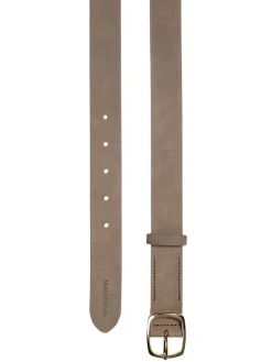 Leder-Gürtel in Beige