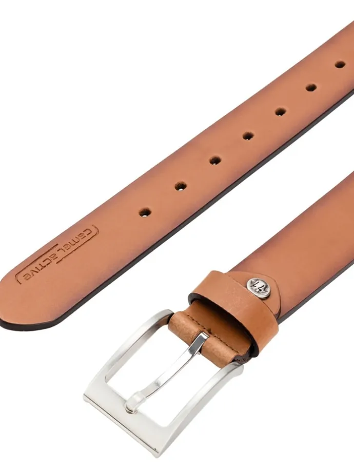 Leder-Gürtel in Camel