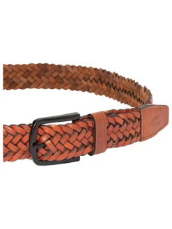 Leder-Gürtel in Cognac