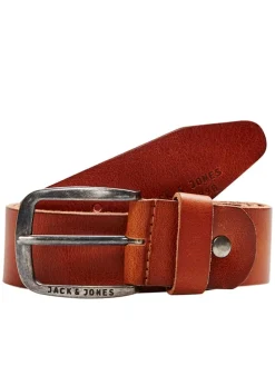 Leder-Gürtel in Cognac