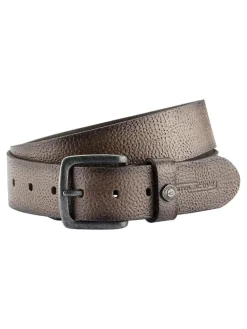 Leder-Gürtel in Grau