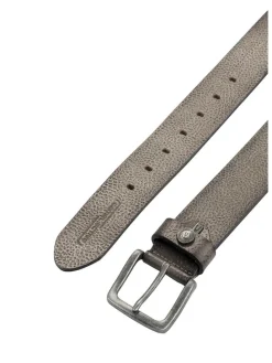 Leder-Gürtel in Grau