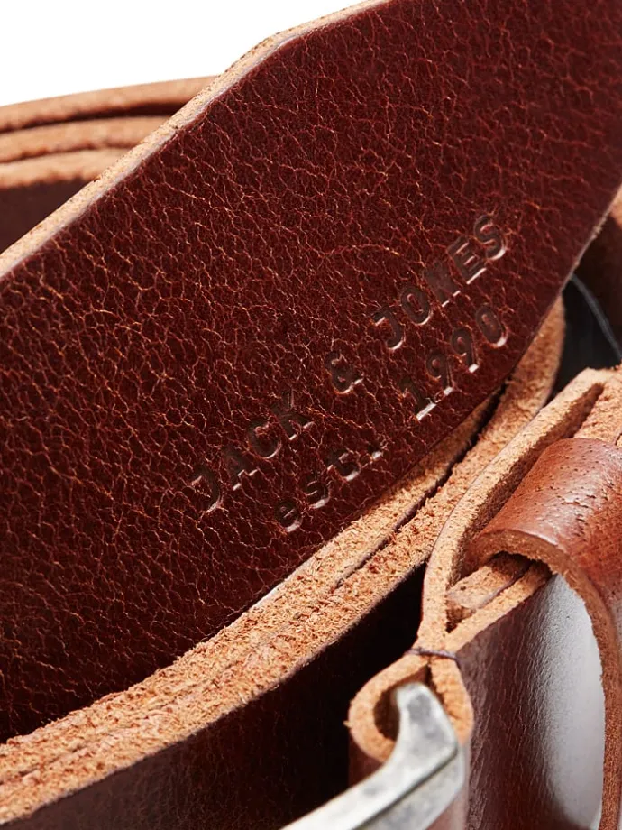 Leder-Gürtel in Hellbraun - (L)90 cm