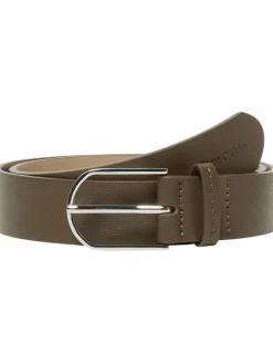 Leder-Gürtel in Khaki