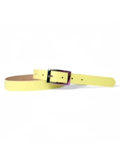 Ledergürtel in Lemon