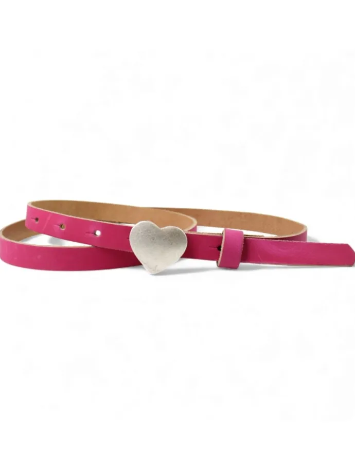 Ledergürtel in Pink