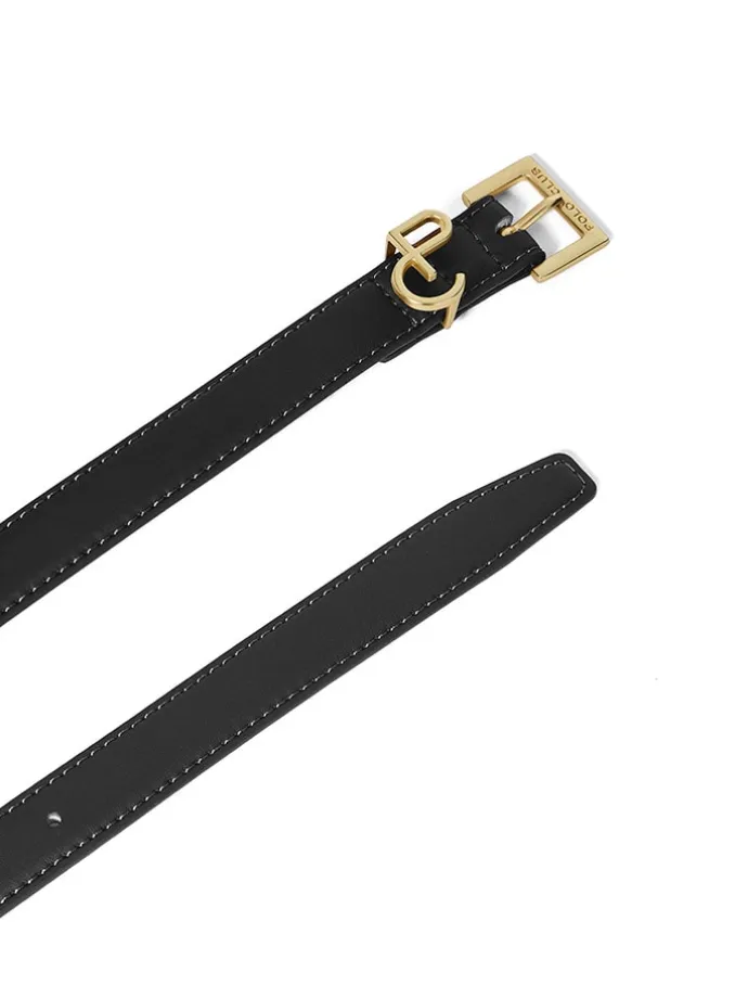Leder-Gürtel in Schwarz