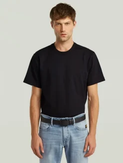 Leder-Gürtel in Schwarz