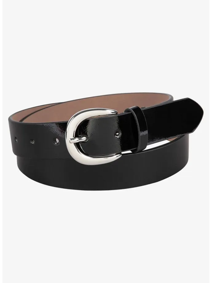 Leder-Gürtel in Schwarz