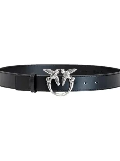 Leder-Gürtel in Schwarz