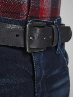 Leder-Gürtel in Schwarz