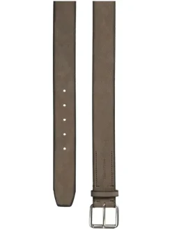 Leder-Gürtel in Taupe