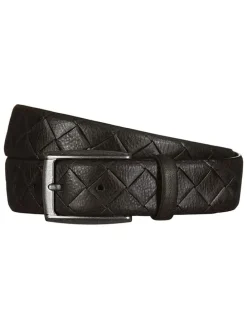 Leder-Gürtel "Manny" in Schwarz