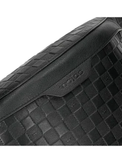 Leder-Gürteltasche in Schwarz - (B)38 x (H)19 x (T)10 cm