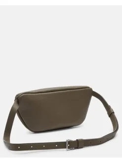 Leder-Gürteltasche "Tavia" in Khaki - (B)27 x (H)14 x (T)7 cm