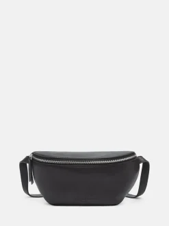 Leder-Gürteltasche "Tavia" in Schwarz - (B)32 x (H)14 x (T)7 cm