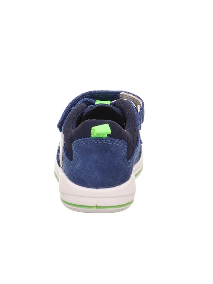 Leder-Halbsandalen "Boomerang" in Blau