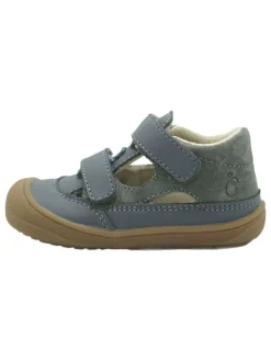 Leder-Halbsandalen in Blau
