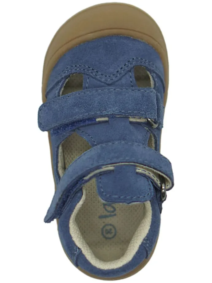 Leder-Halbsandalen in Dunkelblau