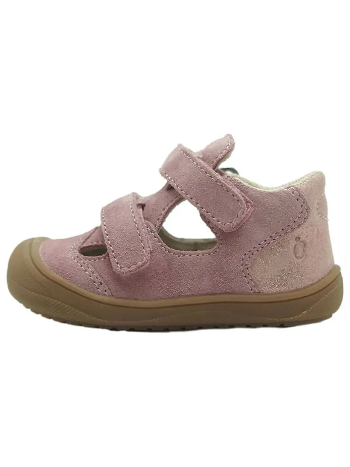 Leder-Halbsandalen in Rosa