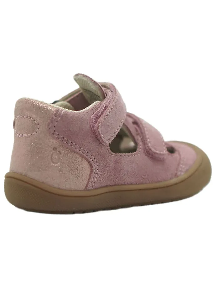 Leder-Halbsandalen in Rosa