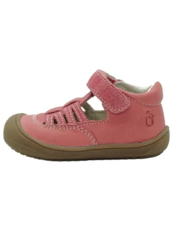 Leder-Halbsandalen in Rot