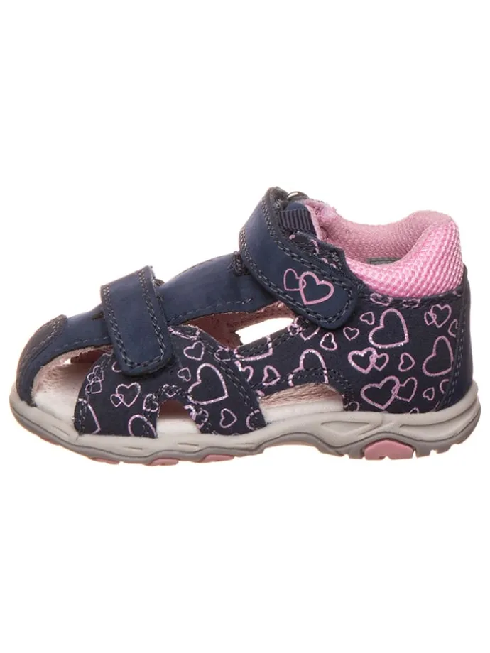 Leder-Halbsandalen "Jemima" in Dunkelblau/ Rosa