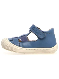 Leder-Halbsandalen "Langen" in Blau
