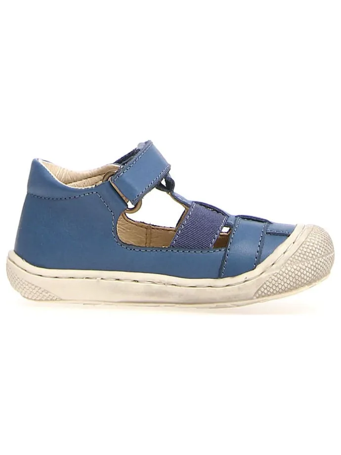 Leder-Halbsandalen "Langen" in Blau