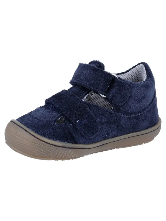 Leder-Halbsandalen "Maxi" in Dunkelblau