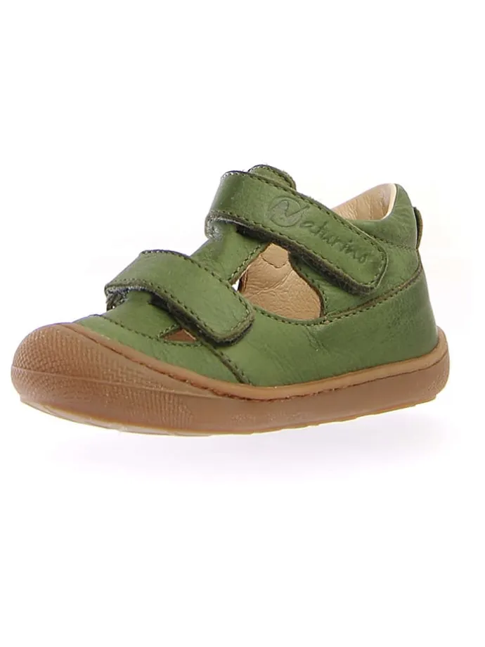 Leder-Halbsandalen "Puffy" in Grün