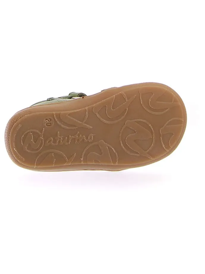 Leder-Halbsandalen "Puffy" in Grün
