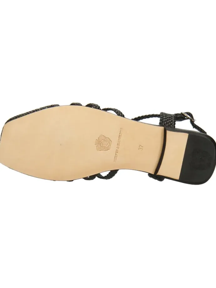 Leder-Halbsandalen "Sandrine 4" in Schwarz