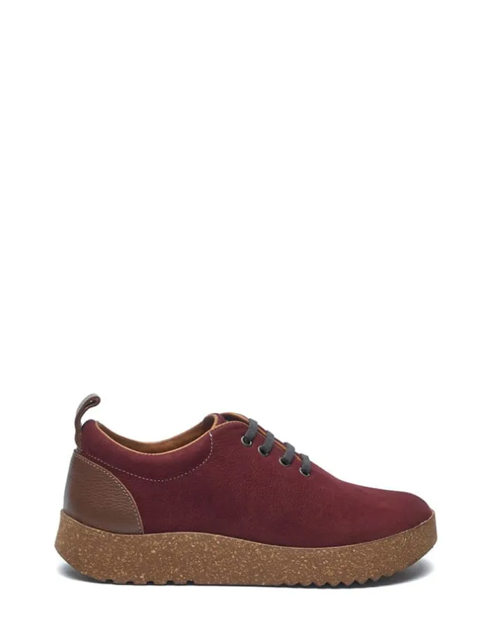 Leder-Halbschuhe in Bordeaux