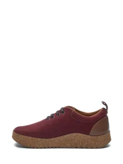 Leder-Halbschuhe in Bordeaux