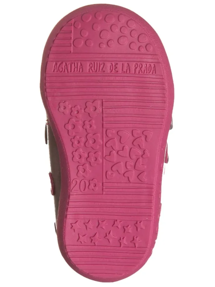 Leder-Halbschuhe in mauve/ pink