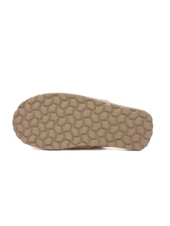 Leder-Hausschuhe in Beige