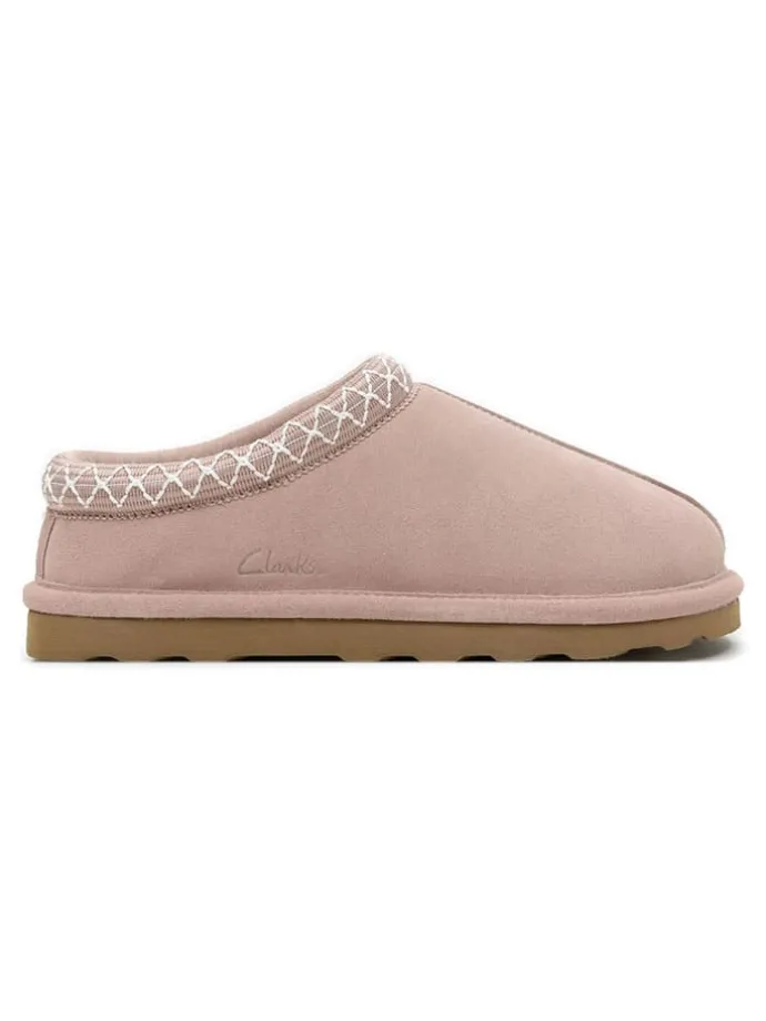 Leder-Hausschuhe in Rosa
