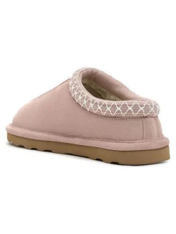 Leder-Hausschuhe in Rosa