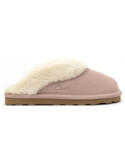 Leder-Hausschuhe in Rosa