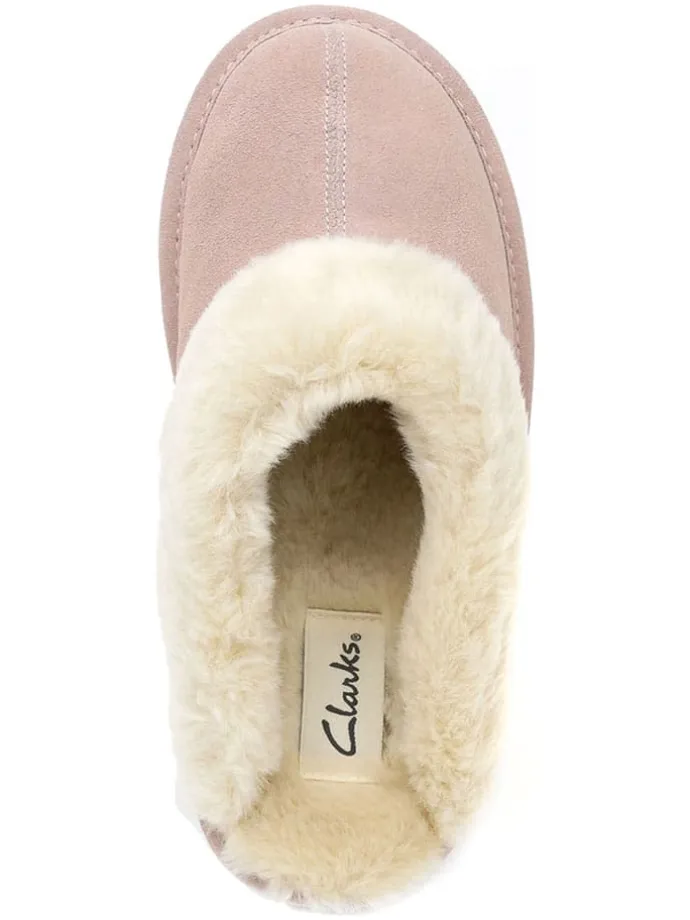 Leder-Hausschuhe in Rosa