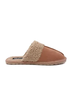Leder-Hausschuhe in Rosa