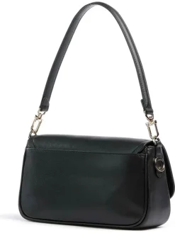 Leder-Henkeltasche in Schwarz - (B)26 x (H)15 x (T)8 cm