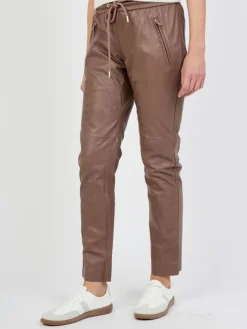 Lederhose 3102153 in taupe