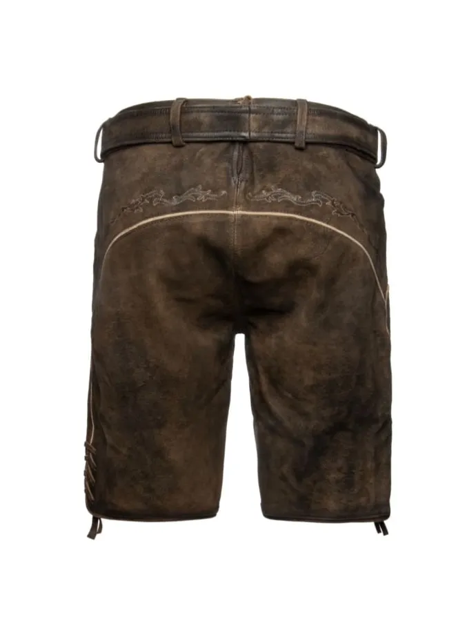 Lederhose Fassing in dunkelbraun
